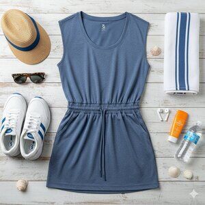 Lou & Grey Luvstretch Scoop Neck Pocket Dress